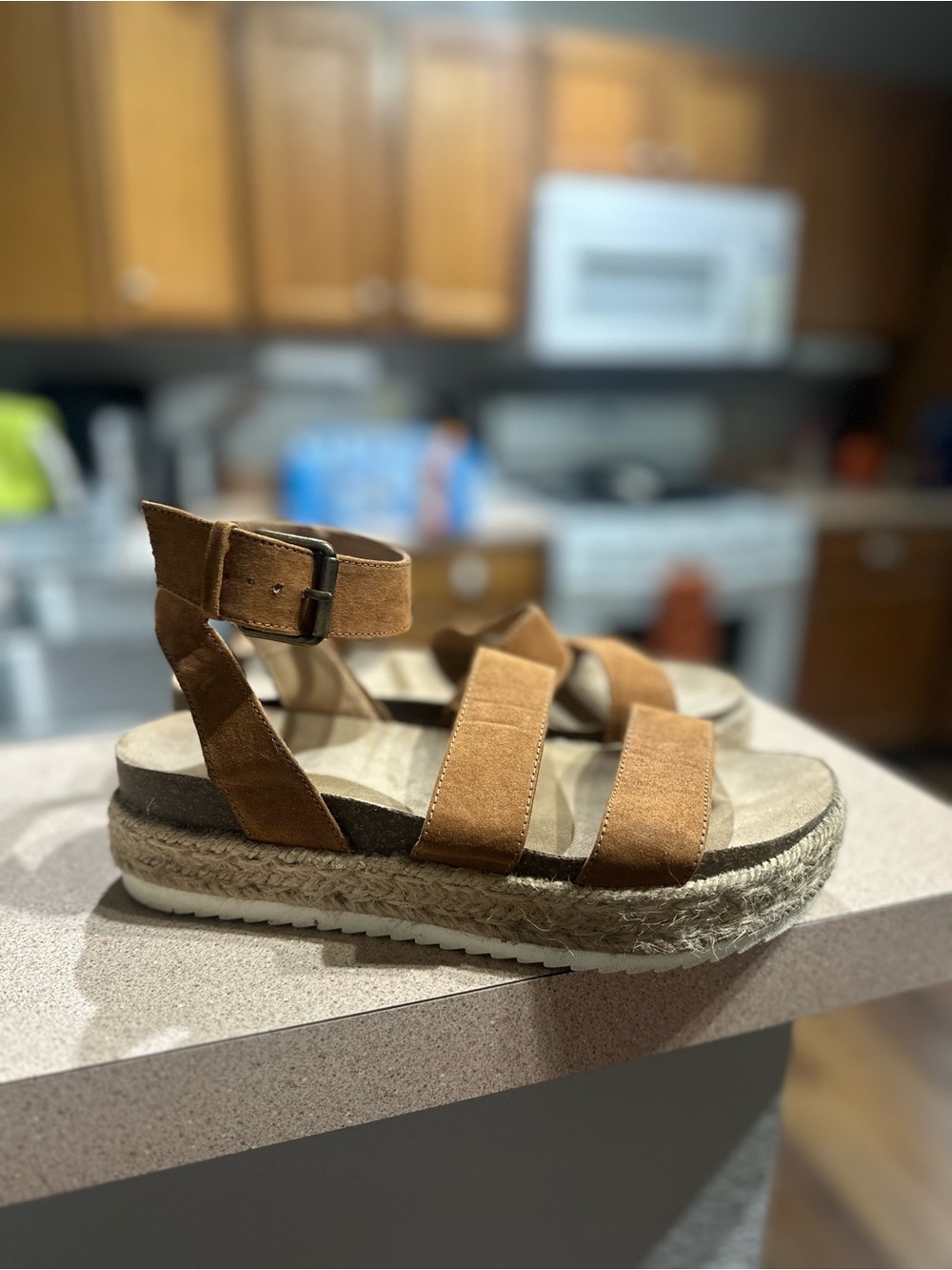 Universal Thread Brown Suede Espadrille Platform Sandals